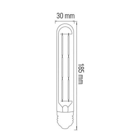 Світлодіодна LED лампа філамент Туб 6W Е27 540Lm 2200К