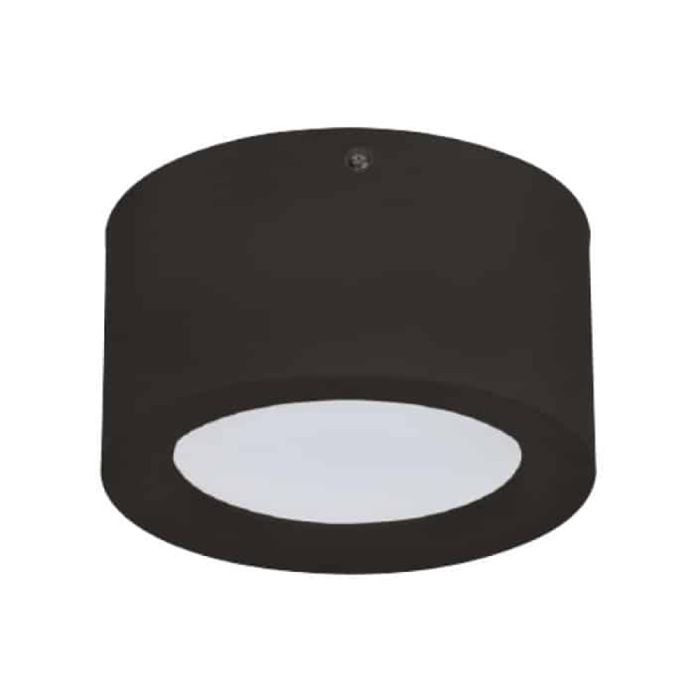 Світлодіодний LED світильник 10W 4200K 700Lm 140х75мм чорний круглий