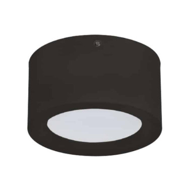 Світлодіодний LED світильник 10W 4200K 700Lm 140х75мм чорний круглий
