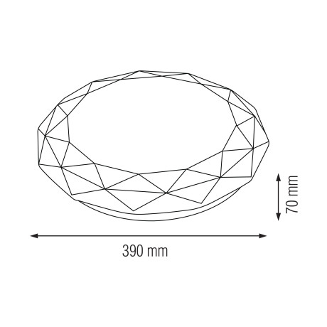 Світлодіодний LED світильник стельовий 36W 6400K 3600lm 410мм круглий білий