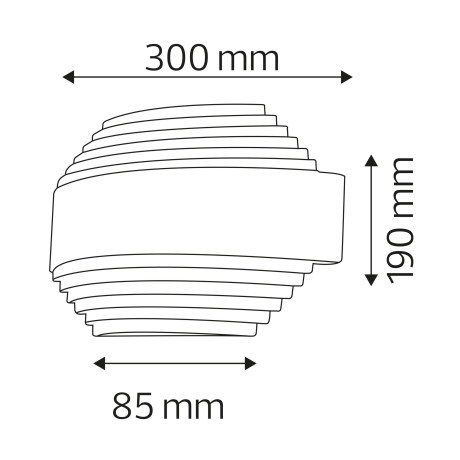 Світлодіодний LED світильник садово-парковий 12W 4200K 610Lm IP54 настінний чорний