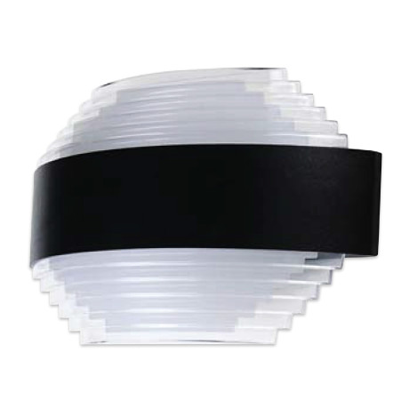 Світлодіодний LED світильник садово-парковий 12W 4200K 610Lm IP54 настінний чорний