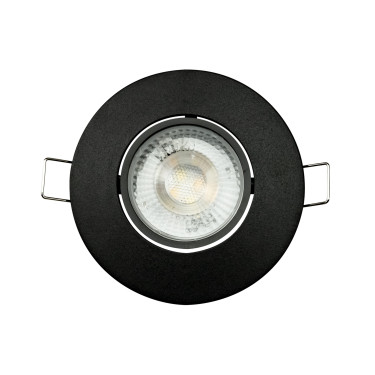 Світлодіодний LED світильник врізний 5W 3000К-4500К-6000K 450Lm 85мм круглий чорний