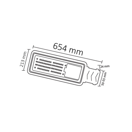 Світлодіодний LED прожектор консольний 200W 6400K 23550Lm IP65 654x213мм чорний