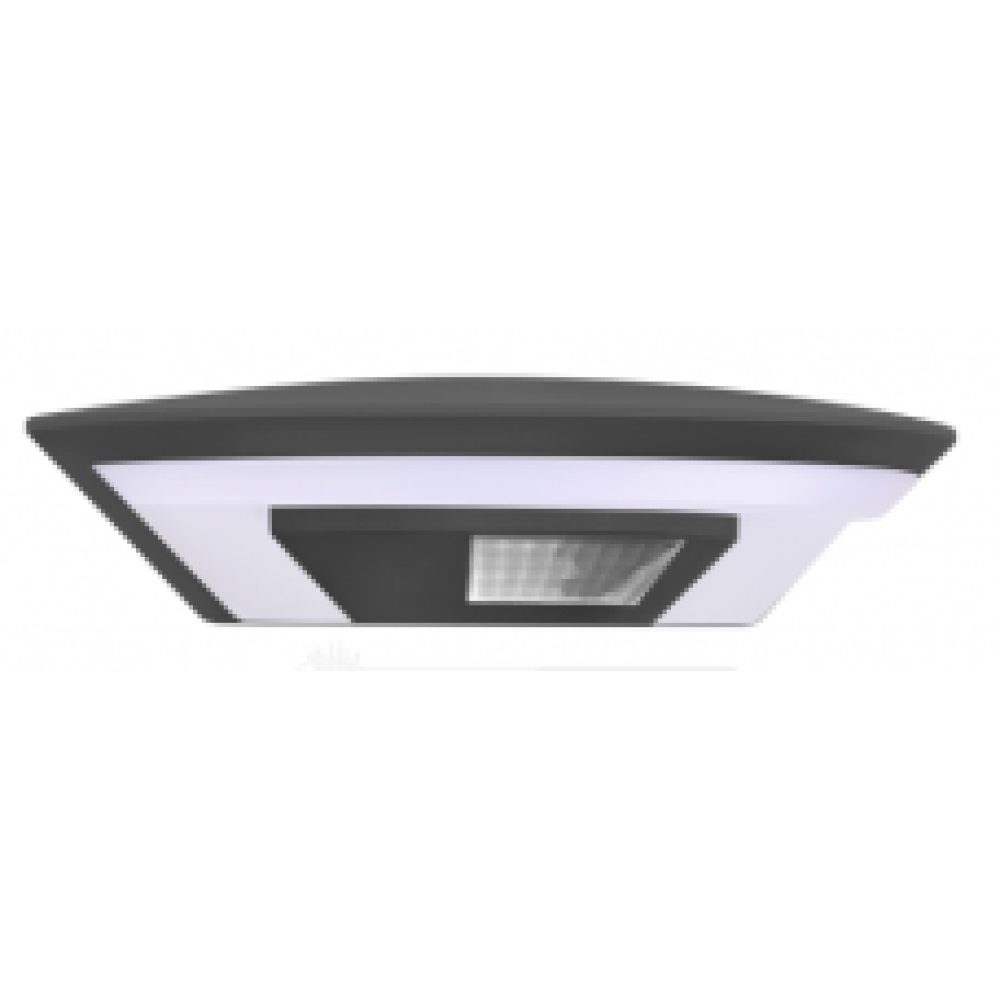 Світлодіодний LED світильник садово-парковий 15W 4200K 1450Lm з датчиком руху IP54 настінний чорний