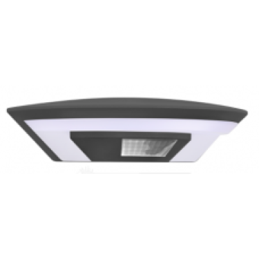Світлодіодний LED світильник садово-парковий 15W 4200K 1450Lm з датчиком руху IP54 настінний чорний
