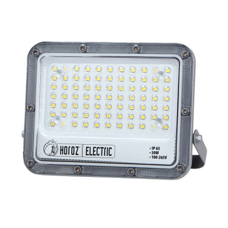 Світлодіодний LED прожектор 50W 3CCT 6500Lm IP65 сірий