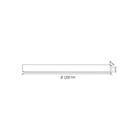 Світлодіодний LED світильник підвісний 45W 3CCT 5000Lm 35х70х1200мм чорний