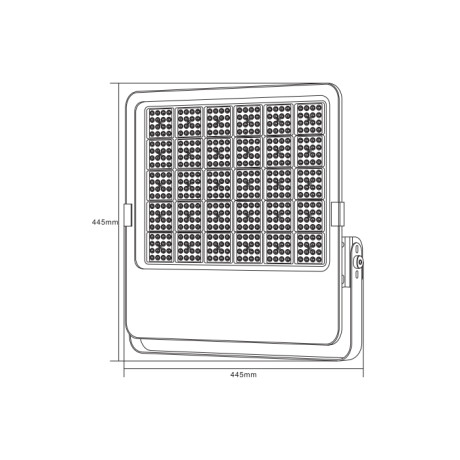 Світлодіодний LED прожектор 400W 6400K 48000Lm IP65 чорний 445х445мм