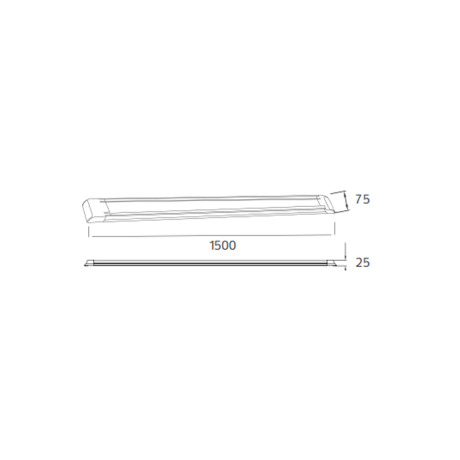 Світлодіодний LED світильник лінійний 80W 6400К 6000Lm 1500мм білий