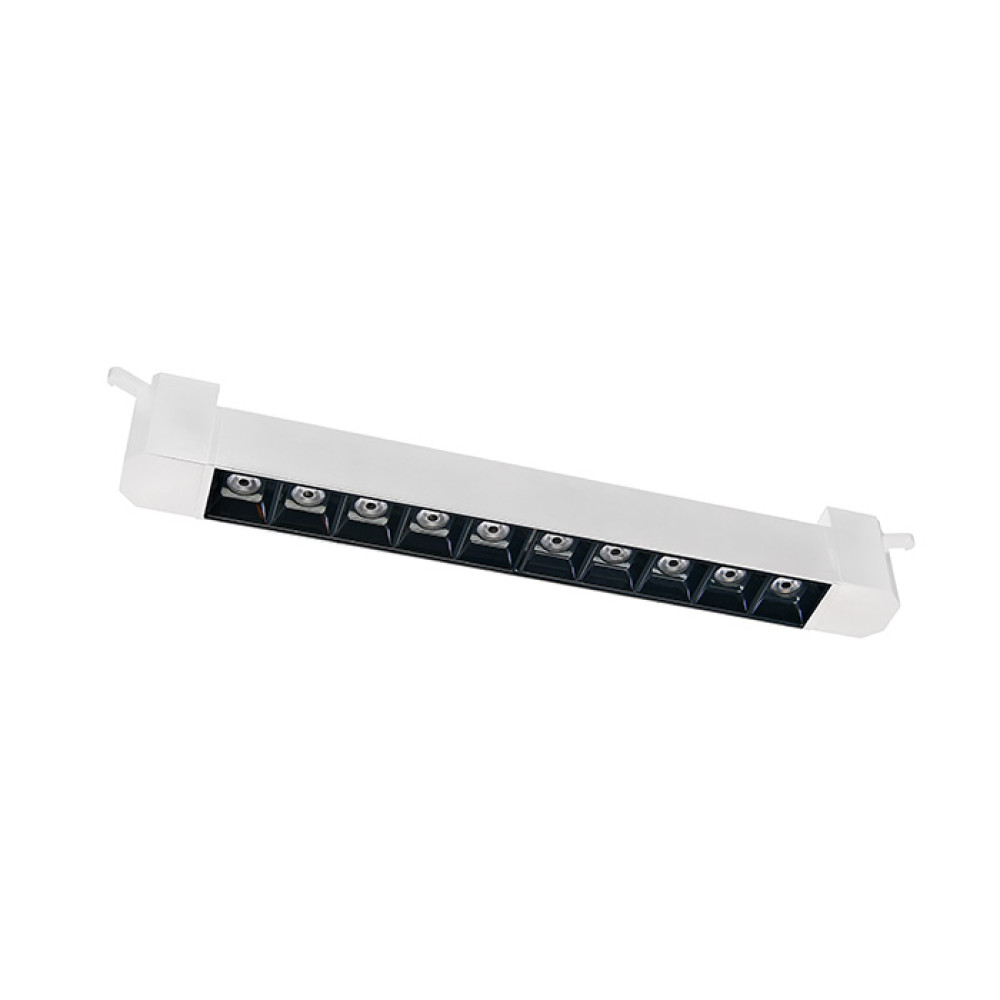 Світлодіодний LED світильник трековий лінійний повротний 20W 4200K 1600Lm білий+чорний