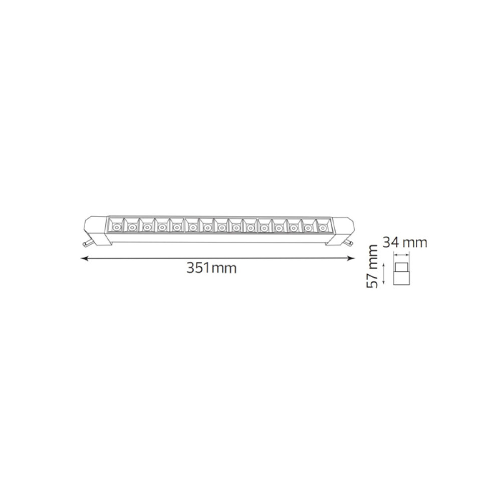 Світлодіодний LED світильник трековий лінійний повротний 20W 4200K 1600Lm білий+чорний Світлодіодний LED світильник трековий лінійний повротний 20W 4200K 1600Lm білий+чорний