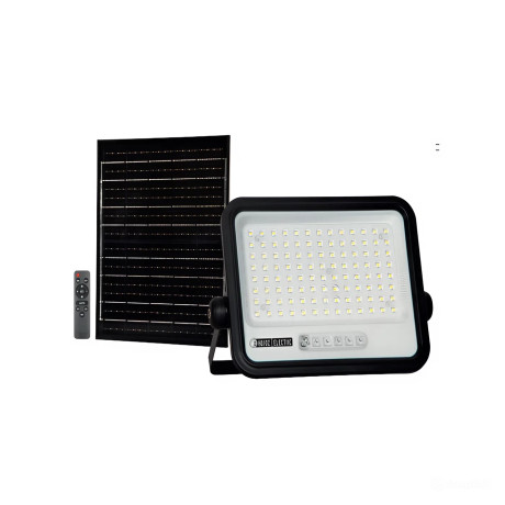 Світлодіодний LED прожектор на сонячній панелі 200W 1700Lm 3CCT IP65 чорний