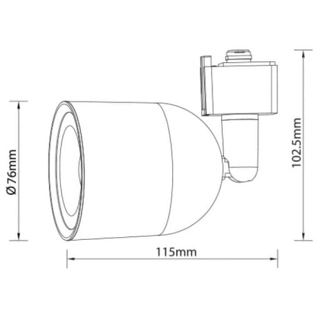 Світлодіодний LED світильник трековий SMD LED 10W 4200K 650Lm чорний