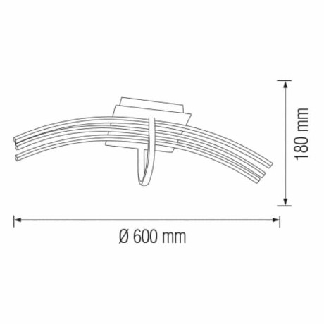 Світлодіодний LED світильник 30W 4000K 2059Lm 600х180мм кольору хром
