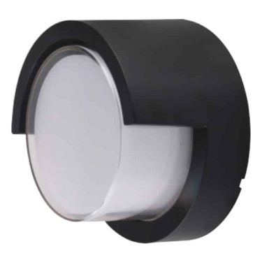 Світлодіодний LED світильник садово-парковий 12W 4200K 700Lm IP65 настінний круглий чорний