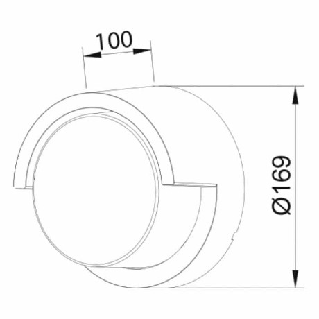 Світлодіодний LED світильник садово-парковий 12W 4200K 700Lm IP65 настінний круглий чорний