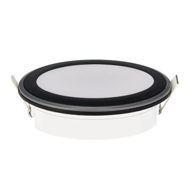Світлодіодний LED світильник 12W 4200K 1000Lm врізний d-148мм чорний круглий
