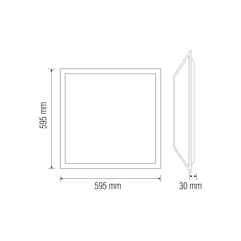Світлодіодна LED панель 40W 4200K 3600Lm врізна 595x595 біла Світлодіодна LED панель 40W 4200K 3600Lm врізна 595x595 біла