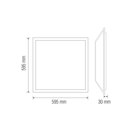 Світлодіодна LED панель 40W 4200K 3600Lm врізна 595x595 біла
