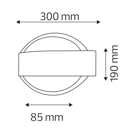 Світлодіодний LED світильник садово-парковий 12W 4200K 637Lm IP54 настінний чорний
