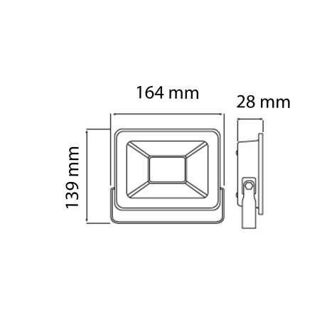Світлодіодний LED прожектор 30W 6400K 2700Lm IP65 чорний
