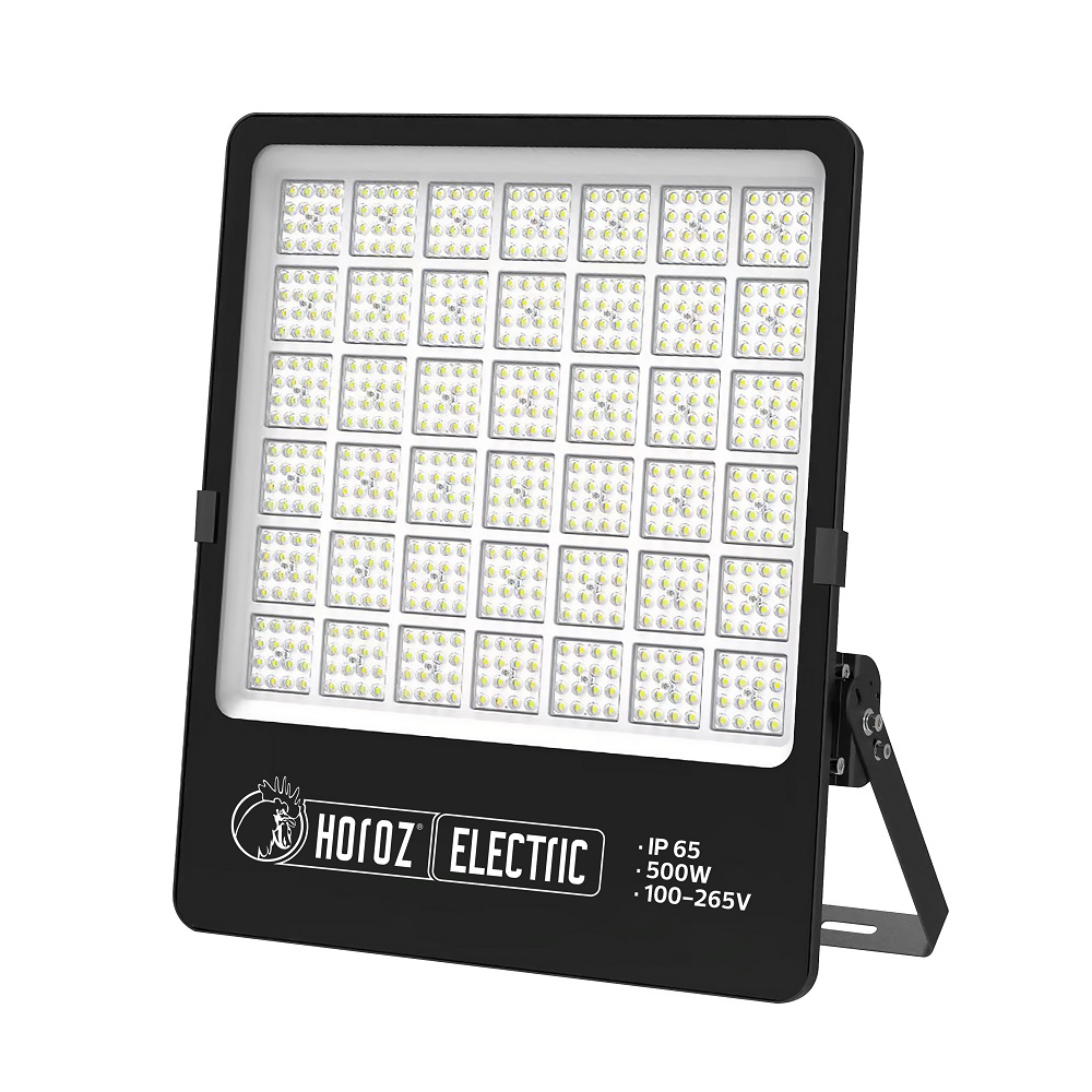 Світлодіодний LED прожектор 500W 6400K 60000Lm IP65 чорний 600х510мм