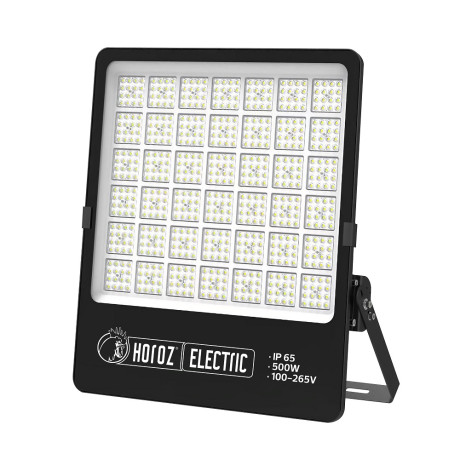 Світлодіодний LED прожектор 500W 6400K 60000Lm IP65 чорний 600х510мм