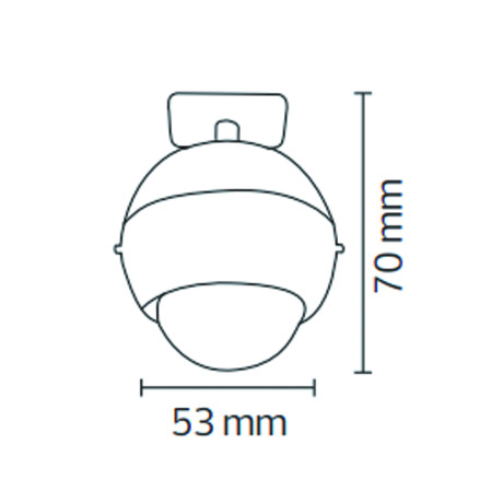 Датчик руху 60W 110-240V IP20 360° накладний круглий білий