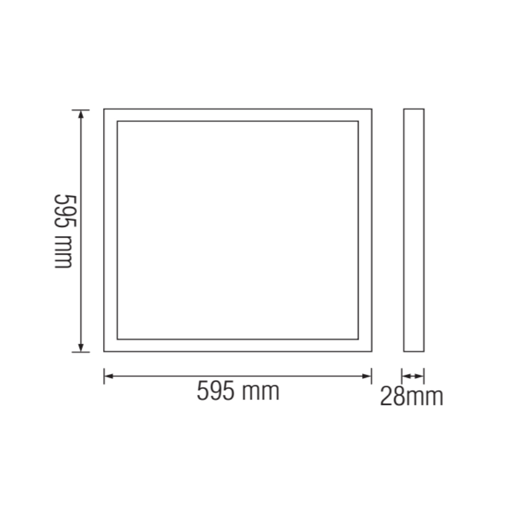 Світлодіодна LED панель 50W 3CCT 5000Lm врізна 595x595x28мм біла Світлодіодна LED панель 50W 3CCT 5000Lm врізна 595x595x28мм біла