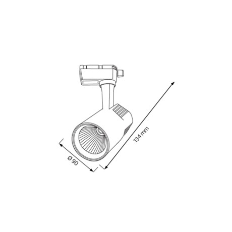 Світлодіодний LED світильник трековий COB LED 40W 3CCT 3200Lm чорний
