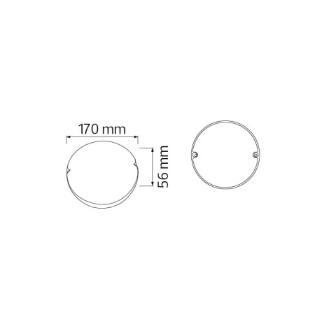 Світлодіодний LED світильник стельовий 18W ІР54 6400K 1800Lm круглий білий