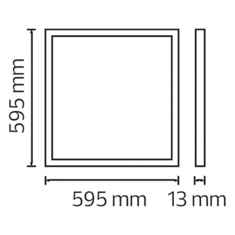 Світлодіодна LED панель 48W 6400K 3125Lm врізна 595x595x13мм біла