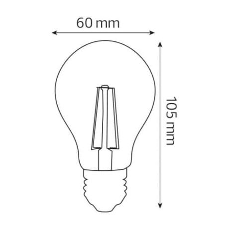 Світлодіодна LED лампа філамент 8W А60 Е27 850Lm 2700К