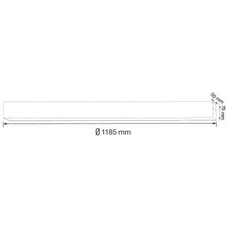 Світлодіодний LED світильник 40W 4000K 3200Lm 50х1185мм білий