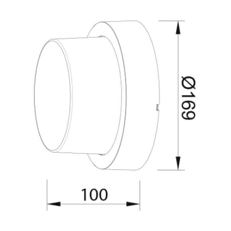 Світлодіодний LED світильник садово-парковий 12W 4200K 1000Lm IP65 настінний круглий чорний
