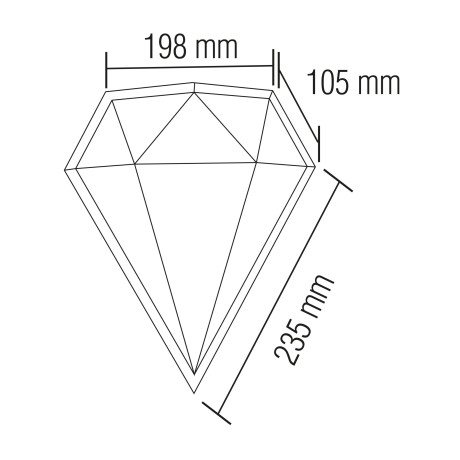Світлодіодний LED світильник садово-парковий 12W 4200K 925Lm IP54 настінний чорний