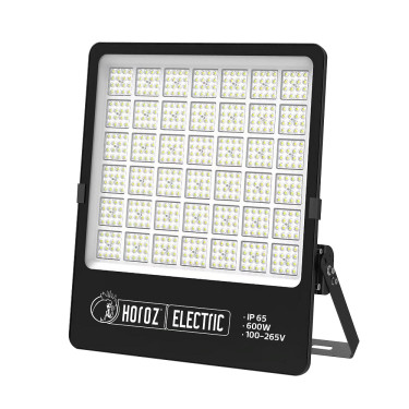 Світлодіодний LED прожектор 600W 6400K 72000Lm IP65 чорний 600х510мм