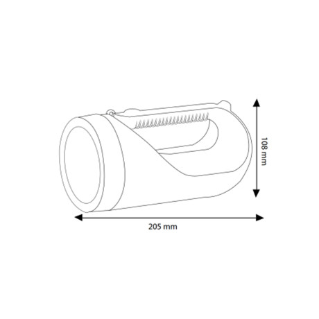 Ліхтарик світлодіодний акумуляторний 5W 65-200Lm USB+Type-c 3.7V 3600 mAh IP20 ручний білий
