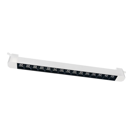 Світлодіодний LED світильник трековий лінійний повротний 30W 4200K 2400Lm білий+чорний