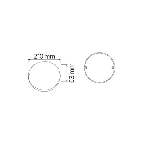 Світлодіодний LED світильник стельовий 24W ІР54 6400K 2400Lm круглий білий