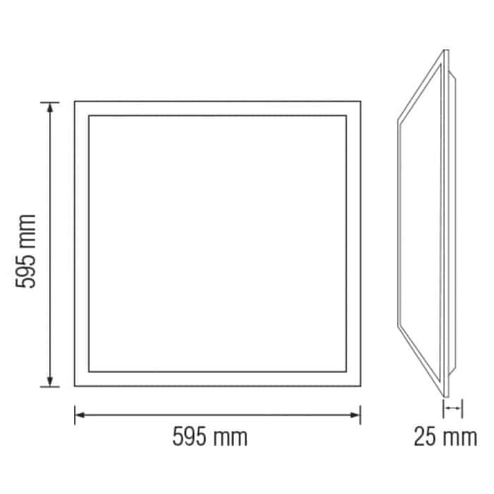 Світлодіодна LED панель 80W 4200K 5575Lm врізна 595x595x25мм біла Світлодіодна LED панель 80W 4200K 5575Lm врізна 595x595x25мм біла