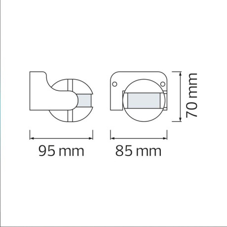 Датчик руху 1000W 220-240V IP44 180° чорний