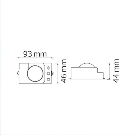 Датчик руху 1200W 220-240V IP20 360° мікрохвильовий білий