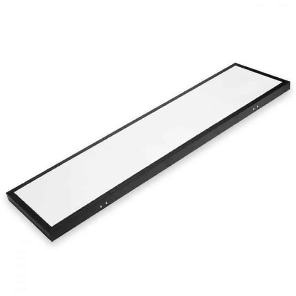 Світлодіодна LED панель 48W 6400K 4400Lm накладна 300x1200x38мм чорна