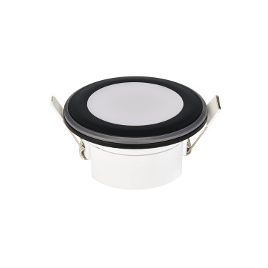 Світлодіодний LED світильник 5W 4200K 350Lm врізний d-82мм чорний круглий