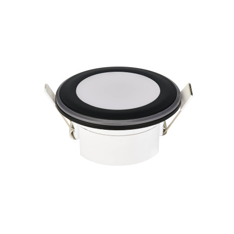 Світлодіодний LED світильник 5W 4200K 350Lm врізний d-82мм чорний круглий