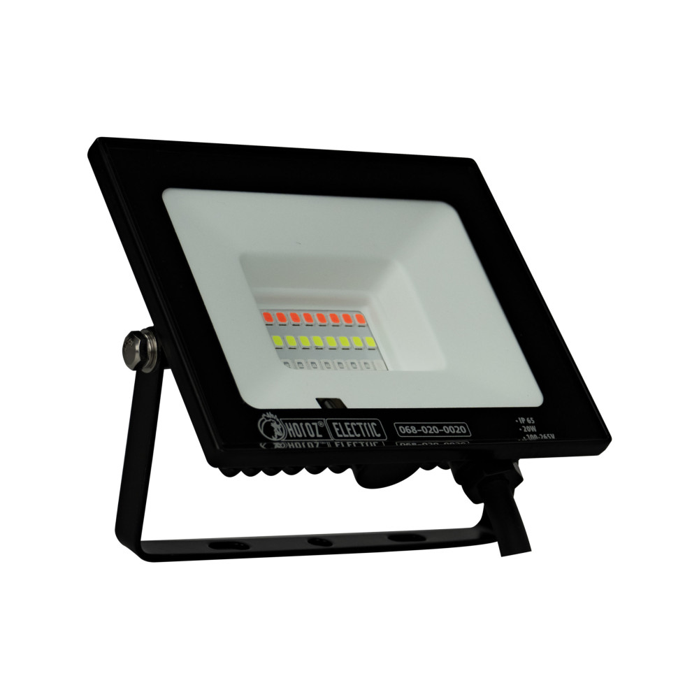 Світлодіодний LED прожектор 20W RGB 1600Lm IP65 чорний