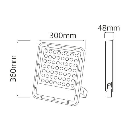 Світлодіодний LED прожектор 200W 6400K 24000Lm IP65 сірий