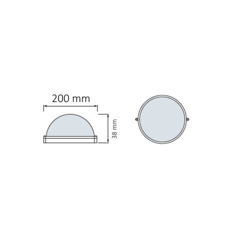 Світлодіодний LED світильник стельовий 24W ІР65 6400K 2400Lm 200 круглий білий